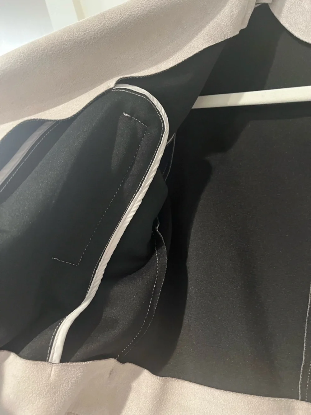 ZARA Basic Faux Suede Moto Jacket XS Beige Cropped Belted - Picture 7 of 8